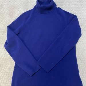 100% Cashmere Turtleneck Sweater Size Medium Blue